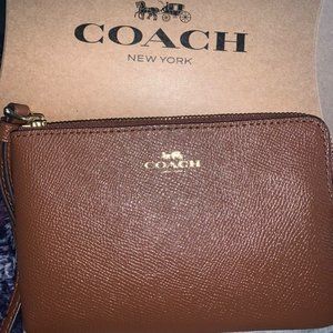 - Coach Brown Wrist Strap Wallet